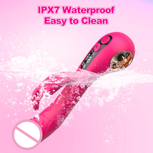 Écran LCD 9 vibrations puissantes Stimulateur vaginal clitoridien Lapin Vibrateur clitoridien Masseur Point G Vibromasseur lapin pour femmes - Product Image 4