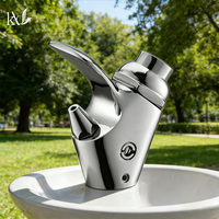 Robinet d'extérieur moderne à poignée unique en laiton avec finition chromée et fonction de dosage pour la purification de l'eau