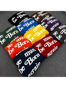Kanye hoody <span class=keywords><strong>ye</strong></span> deve nascere di nuovo felpe alfabeto stampa schiuma hip hop manica lunga felpa felpa con cappuccio felpa pullover - Product Image 6