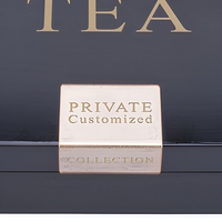 Boîte à thé en bambou personnalisée, boîte cadeau en bois à 4 compartiments avec couvercle transparent pour les coffrets cadeaux de thé