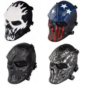 Masque Airsoft Masque Tactique Complet Protection des Yeux pour Halloween CS Survival Games Shooting Cosplay Movie Scary Masks Bo