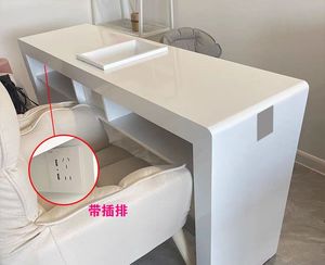 Qumeng Beauty - Bureau de maquillage pivotant en bois, moderne et portable, idéal pour la maison, la salle à manger, la coiffeuse et les salons de manucure de qualité - Product Image 2