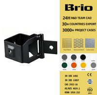 Pince robuste BIRO 60*60 pour clôture de protection de machine, système de clôture de sécurité industrielle avec revêtement en poudre, taille personnalisée
