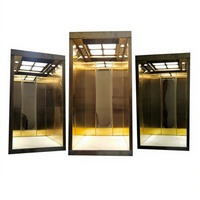 Ascenseur hydraulique résidentiel moderne pour 1 à 4 personnes avec planchers en PVC, 3 étages, cabine fermée, pour usage domestique