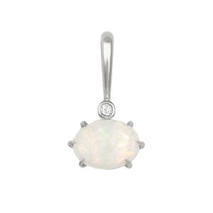 925 Серебряное ювелирное изделие с цирконием, овальная подвеска, опаловое ожерелье на заказ - Product Image 6