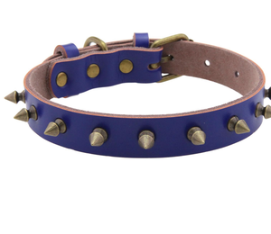 Collar para Perro <span class=keywords><strong>de</strong></span> Primera Calidad con Diseño <span class=keywords><strong>de</strong></span> Rayas, Decoración <span class=keywords><strong>de</strong></span> Piel, Anti-Mordidas, Remaches <span class=keywords><strong>de</strong></span> Cobre Antiguo, Nuevo Collar para Mascotas - Product Image 4