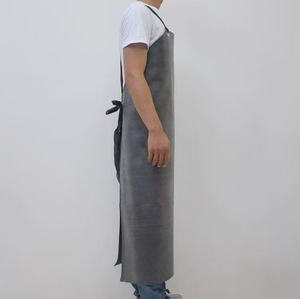 Tablier de travail en caoutchouc et polyester épaissi, résistant à l'usure, aux acides et aux alcalis, anti-huile, imperméable, gris, personnalisable, vente en gros - Product Image 2