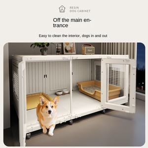 Jaula de Resina para Perros, Casa de Interior Transparente de Lujo Ecológico con Patrón Sólido para Mascotas de Raza Pequeña, Villa para Perros - Product Image 2