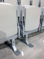 Fabriqué en Italie CETA Marque Durable Top Class Eco-Cuir Rembourré Fauteuils de Théâtre Siège en Mousse EN 12727 Certifié Bleacher Pliant
