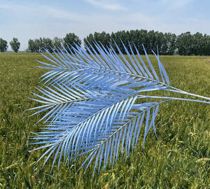 O-X489 a buon mercato all'ingrosso fiori artificiali decorazioni per la casa di nozze foglie di palma piante artificiali stelo lungo foglie di palma artificiali - Product Image 5