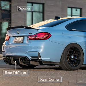 Pour M4 F82, décoration d'angle de pare-chocs avant en fibre de carbone véritable - Product Image 3