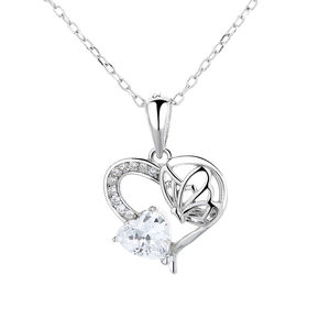 Ciondolo romantico a forma di due cuori per innamorati per San Valentino - Product Image 3