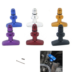 Poignée de jauge à huile de voiture en aluminium, bleu, argent, or, violet, rouge, noir, pour Ford GT V8 GT500, mise à niveau et rénovation - Product Image 5