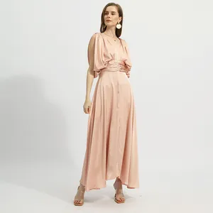 Vestido holgado elegante personalizado para mujer, vestidos informales a la moda para mujer, batas de noche de fiesta para mujer, vestido diario