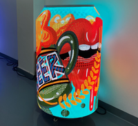 Layar LED Outdoor P4 P5 di Truk Box, Desain Panggung Roadshow Digital 3D untuk Iklan Bergerak, di Pickup, Dijual