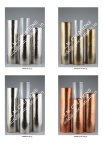 Candelabro de Aluminio y Vidrio Hecho a Mano con Diseño Europeo, Centro de Mesa para Bodas, Ecológico, Aromático, Disponible en Color Estaño - Product Image 5
