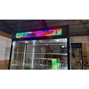 Có Thể Khóa Cửa Trượt Có Thể Điều Chỉnh Kệ Thân Thiện Với Môi Khói Cửa Hàng & Cửa Hàng 78 ''Cao Kính Hiển Thị Tủ Với Đèn LED Chiếu Sáng Trên Đầu Trang - Product Image 6