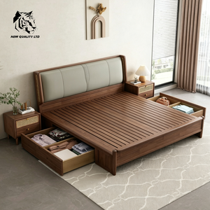 factory direct sale great price customized huge stock eco-friendly 1.8m king <b>bed</b> new design bedroom furniture wood king <b>size</b> <b>bed</b> - Product Image 6