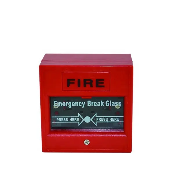Alarma contra incendios PUNTO DE llamada Manual convencional, botón de alarma contra incendios vidrio de rotura
