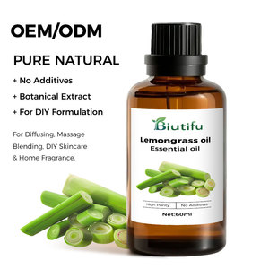 Huile essentielle de citronnelle fraîche naturelle 10ml/100ml/500ml - OEM/ODM disponible pour diffuseur et fabrication de bougies, utilisation corporelle - Product Image 2