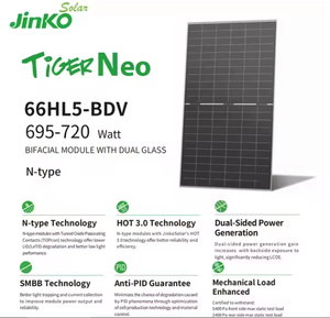 Panneau solaire Jinko Tiger Neo en gros 695W 700W 705W 710W 715W 720W Module de panneau photovoltaïque avec garantie de 30 ans - Product Image 6