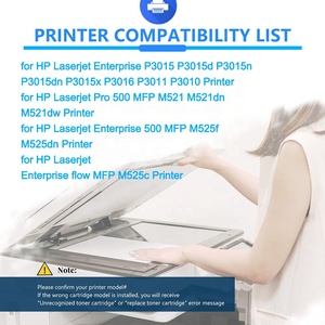 Cartouche de toner 55A compatible avec les imprimantes HP LaserJet P3015, P3015d, P3015dn, P3015x et HP M521, M521dn, M521dw. - Product Image 6