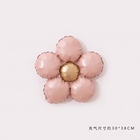 Ballon en aluminium à motif floral mat pour la décoration de la fête d'anniversaire de bébé, de la fête des enfants, ou de la décoration de la salle de mariage