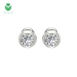 Betterstar Igi Gia Gecertificeerd Hpht Cvd Lab Gegroeid Diamanten Oorbellen 14K 18K Gouden Oorbellen Lab Geteelde Diamanten Sieraden - Product Image 5