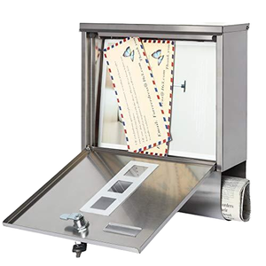 Hộ gia đình ngoài trời thép không gỉ chuyển phát nhanh hộp báo hộp vuông lỗ với cửa sổ Hộp Thư - Product Image 6