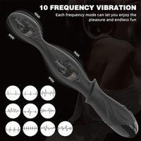 Vente chaude vibrant Anal perle godemichet Anal-Silicone Flexible 10 Modes de Vibration Graded Design Plug anal vibrant a perles anales