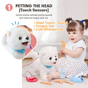 Animaux en peluche électriques interactifs pour enfants, chien <span class=keywords><strong>qui</strong></span> marche et <span class=keywords><strong>parle</strong></span>, super doux, cadeaux éducatifs de Pâques, rechargeable par USB, lavable - Product Image 2