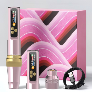 Stylo de <span class=keywords><strong>tatouage</strong></span> sans fil rechargeable rose, numérique, à batterie, pour maquillage permanent, meilleures ventes US/UE - Product Image 5