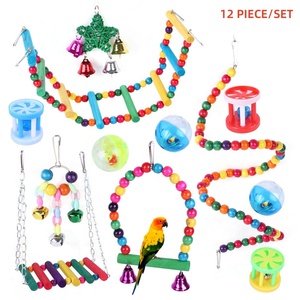10 cái/bộ Bird Chew Đồ Chơi Pet Bird Lồng Võng Đu Đồ Chơi Nhai Đồ Chơi Cho Chim - Product Image 3