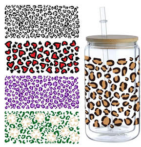 Customized Sticker Label Waterproof Uv Dtf Cup Wrap Transfers Transparent Cartoon Stickers for <b>Glass</b> Cups - Product Image 6