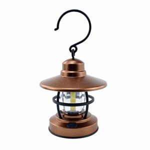 Vintage Design Handheld <b>Mini</b> Camp <b>Lantern</b> 4 Battery Power Supply Lights Lamp LED Hiking Plastic for Outdoor Tent Customized Logo - Product Image 1