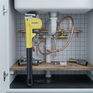 Nouvelle clé à tuyau multifonctionnelle OEM en acier à haute teneur en carbone, robuste, à positionnement rapide, grande ouverture, revêtement antirouille - Product Image 1