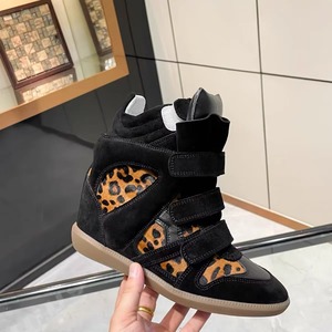 Baskets compensées montantes personnalisées unisexe à talon compensé invisible avec fermeture Velcro, chaussures décontractées, vente en gros, directement du fabricant - Product Image 6