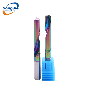 Fresas <span class=keywords><strong>de</strong></span> un solo filo con revestimiento <span class=keywords><strong>de</strong></span> color superventas para fresas <span class=keywords><strong>de</strong></span> paneles compuestos <span class=keywords><strong>de</strong></span> aluminio - Product Image 3