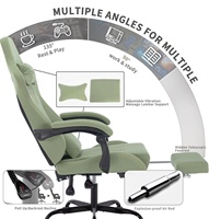 Chaise de jeu traditionnelle de haute qualité, chaise de bureau de style exécutif, tissu respirant, design ergonomique, chaise de gamer avec repose-pieds