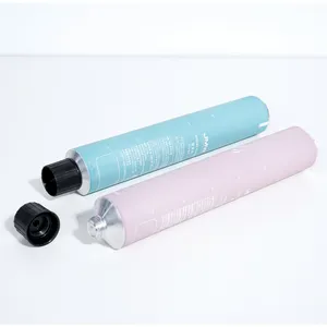 플라스틱 뚜껑이있는 100ml 빈 접을 수있는 알루미늄 화장품 염색약 색 핸드 크림 포장 튜브