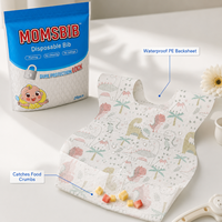 MOMSBIB Lot de 20 bavoirs pour enfants en tissu non tissé, sans BPA, imperméables, anti-déversement et anti-salissures, pour l'alimentation, 13-36 mois
