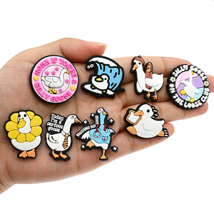 Nueva Tendencia en Promoción: Adornos de PVC Suave con Forma de Ganso de Dibujos Animados, Lindos y Divertidos, para <span class=keywords><strong>Zapatos</strong></span>, de 2.5-3.5 cm - Product Image 4