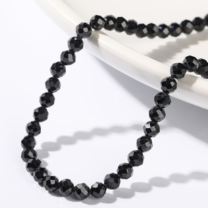 JD GEMS 2-4mm Natural Faceted <strong>Black</strong> Spinel <strong>Beads</strong> Surface Cut Gemstone String Mini Size Crystal <strong>Beads</strong> - Product Image 5