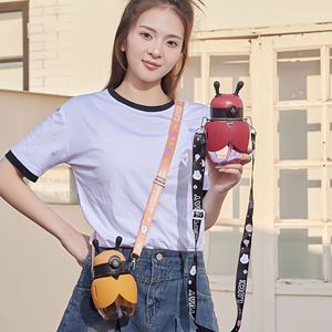 Yafchi Little Bee Straw Plastic Cup 600ml Bpa Free Portable Water Bottle For Children Outdoor Travel Gift - Product Image 3