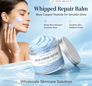 Baume réparateur fouetté au cuivre et aux peptides Your Logo Blue Copper Peptide 4.0oz, nourrissant, non gras, pour le visage, adapté à tous les types de peau - Product Image 2