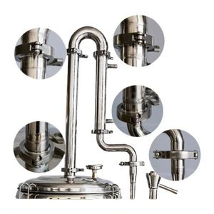 Machine à distiller l'alcool de qualité professionnelle, personnalisable, en acier inoxydable, pour usage domestique, pour la production de vin et d'eau distillée - Product Image 2