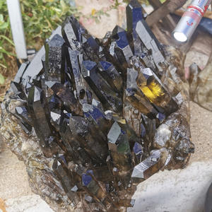 Commercio all'ingrosso grande Citrine Smoky Quartz Cluster Naturale <span class=keywords><strong>Citrino</strong></span> Cluster Per La Decorazione - Product Image 6