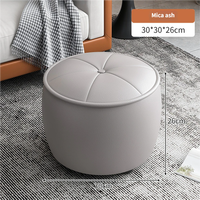 Meilleures ventes, pouf en cuir imperméable et résistant aux plis, style contemporain, coussin de siège doux, repose-pieds pour salon