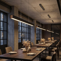 Lampe de bureau LED linéaire moderne en aluminium, hauteur réglable, vente en gros, luminaire suspendu minimaliste, lustre pour la maison, le bureau, le restaurant