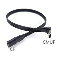Câble d'extension USB 2.0 Type C vers Type C pour transfert de données, adaptateur 90°, câble plat USB-C FPC FPV 2A 5CM-100CM